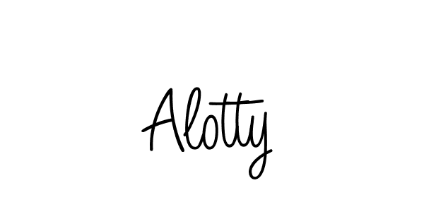 Use a signature maker to create a handwritten signature online. With this signature software, you can design (Angelique-Rose-font-FFP) your own signature for name Alotty. Alotty signature style 5 images and pictures png