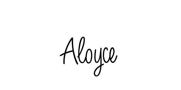 How to make Aloyce name signature. Use Angelique-Rose-font-FFP style for creating short signs online. This is the latest handwritten sign. Aloyce signature style 5 images and pictures png