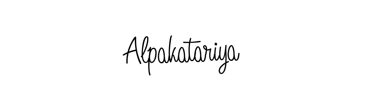 Design your own signature with our free online signature maker. With this signature software, you can create a handwritten (Angelique-Rose-font-FFP) signature for name Alpakatariya. Alpakatariya signature style 5 images and pictures png