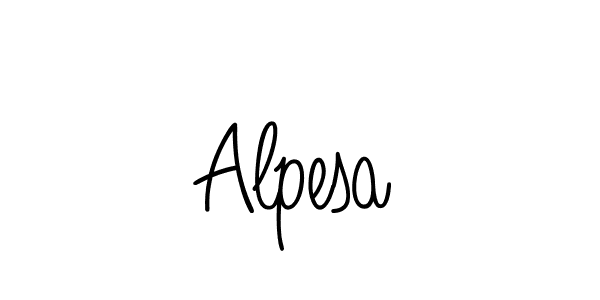 How to make Alpesa name signature. Use Angelique-Rose-font-FFP style for creating short signs online. This is the latest handwritten sign. Alpesa signature style 5 images and pictures png