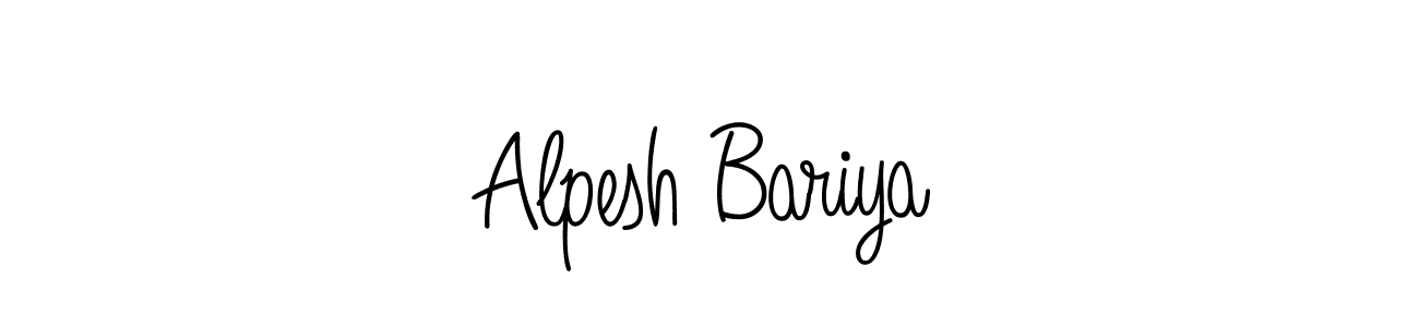 Alpesh Bariya stylish signature style. Best Handwritten Sign (Angelique-Rose-font-FFP) for my name. Handwritten Signature Collection Ideas for my name Alpesh Bariya. Alpesh Bariya signature style 5 images and pictures png