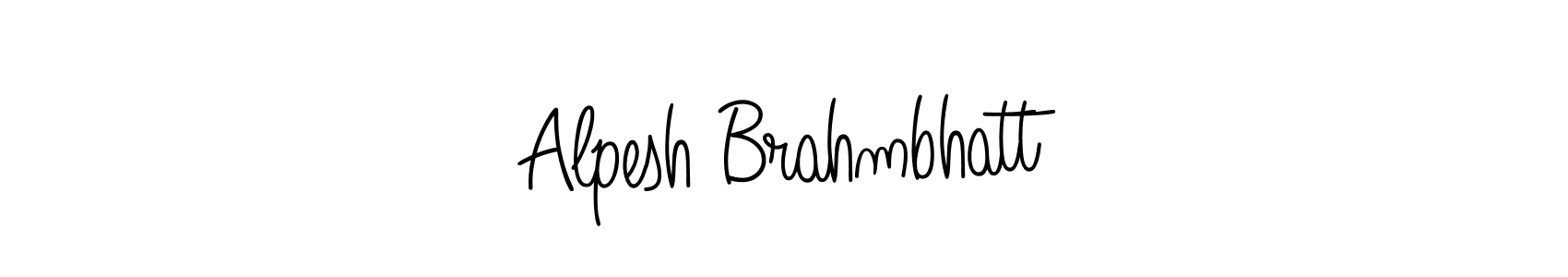 Create a beautiful signature design for name Alpesh Brahmbhatt. With this signature (Angelique-Rose-font-FFP) fonts, you can make a handwritten signature for free. Alpesh Brahmbhatt signature style 5 images and pictures png