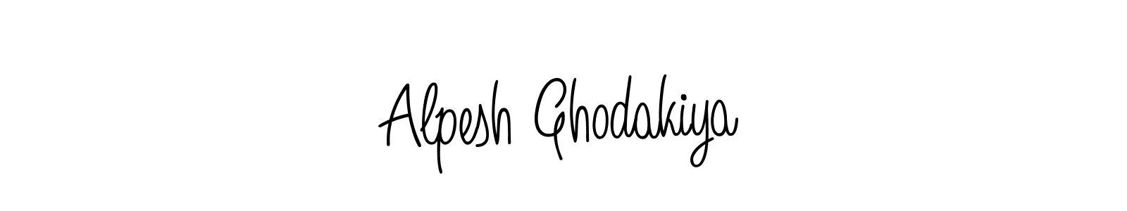 Create a beautiful signature design for name Alpesh Ghodakiya. With this signature (Angelique-Rose-font-FFP) fonts, you can make a handwritten signature for free. Alpesh Ghodakiya signature style 5 images and pictures png