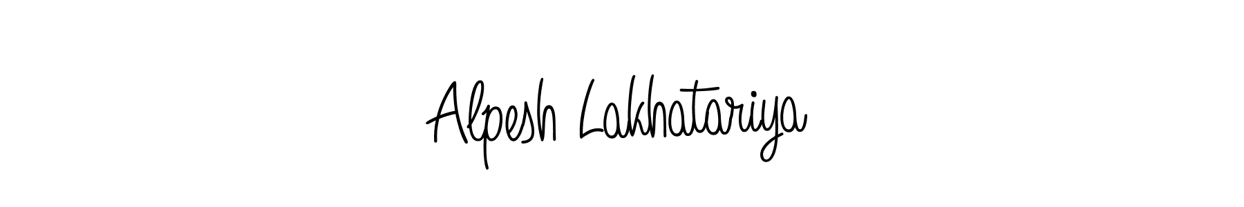 Create a beautiful signature design for name Alpesh Lakhatariya. With this signature (Angelique-Rose-font-FFP) fonts, you can make a handwritten signature for free. Alpesh Lakhatariya signature style 5 images and pictures png