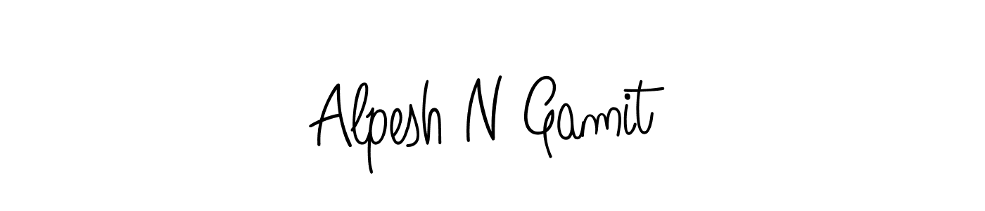 Similarly Angelique-Rose-font-FFP is the best handwritten signature design. Signature creator online .You can use it as an online autograph creator for name Alpesh N Gamit. Alpesh N Gamit signature style 5 images and pictures png