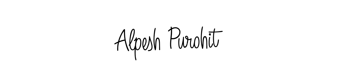 You should practise on your own different ways (Angelique-Rose-font-FFP) to write your name (Alpesh Purohit) in signature. don't let someone else do it for you. Alpesh Purohit signature style 5 images and pictures png