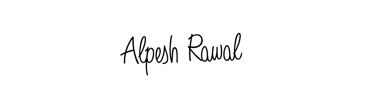 Use a signature maker to create a handwritten signature online. With this signature software, you can design (Angelique-Rose-font-FFP) your own signature for name Alpesh Rawal. Alpesh Rawal signature style 5 images and pictures png