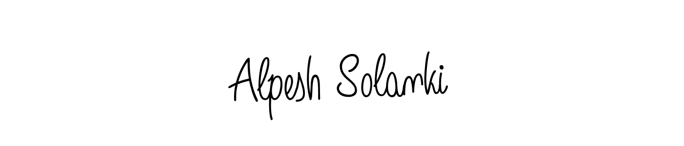 This is the best signature style for the Alpesh Solanki name. Also you like these signature font (Angelique-Rose-font-FFP). Mix name signature. Alpesh Solanki signature style 5 images and pictures png