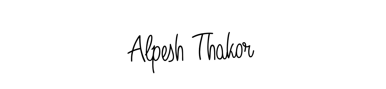 You should practise on your own different ways (Angelique-Rose-font-FFP) to write your name (Alpesh Thakor) in signature. don't let someone else do it for you. Alpesh Thakor signature style 5 images and pictures png