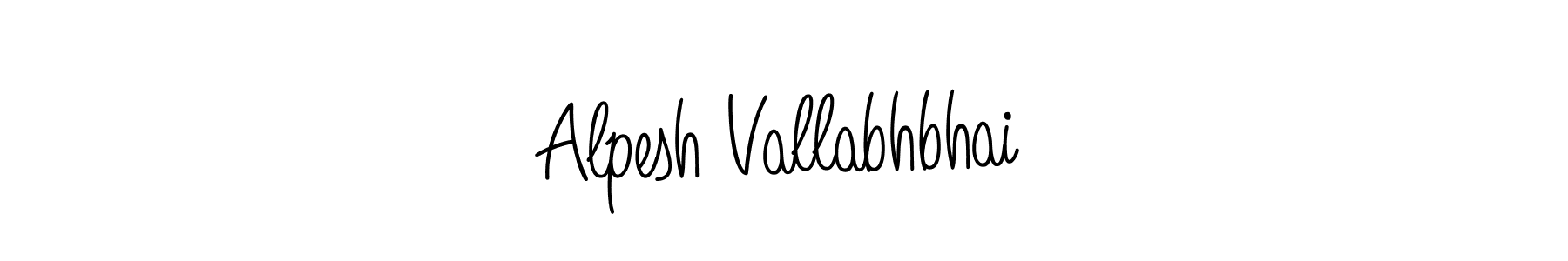 Create a beautiful signature design for name Alpesh Vallabhbhai. With this signature (Angelique-Rose-font-FFP) fonts, you can make a handwritten signature for free. Alpesh Vallabhbhai signature style 5 images and pictures png