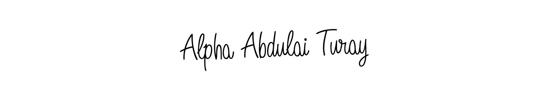 Make a beautiful signature design for name Alpha Abdulai Turay. With this signature (Angelique-Rose-font-FFP) style, you can create a handwritten signature for free. Alpha Abdulai Turay signature style 5 images and pictures png