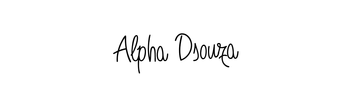 Make a beautiful signature design for name Alpha Dsouza. With this signature (Angelique-Rose-font-FFP) style, you can create a handwritten signature for free. Alpha Dsouza signature style 5 images and pictures png