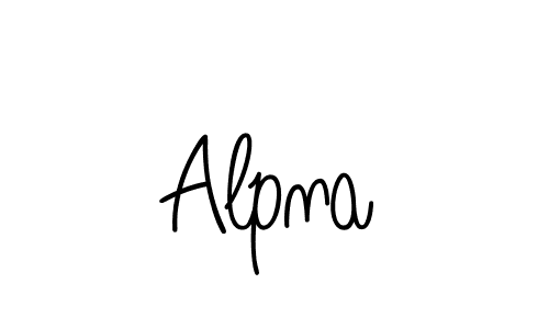 Use a signature maker to create a handwritten signature online. With this signature software, you can design (Angelique-Rose-font-FFP) your own signature for name Alpna. Alpna signature style 5 images and pictures png
