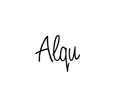 Use a signature maker to create a handwritten signature online. With this signature software, you can design (Angelique-Rose-font-FFP) your own signature for name Alqu. Alqu signature style 5 images and pictures png