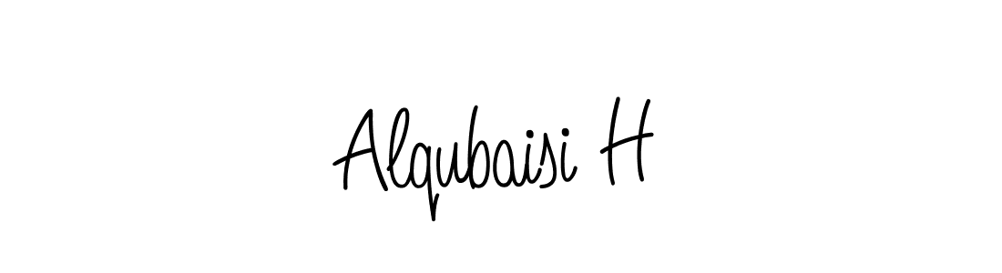 Use a signature maker to create a handwritten signature online. With this signature software, you can design (Angelique-Rose-font-FFP) your own signature for name Alqubaisi H. Alqubaisi H signature style 5 images and pictures png