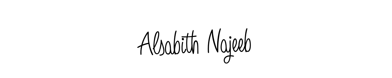 How to make Alsabith Najeeb signature? Angelique-Rose-font-FFP is a professional autograph style. Create handwritten signature for Alsabith Najeeb name. Alsabith Najeeb signature style 5 images and pictures png