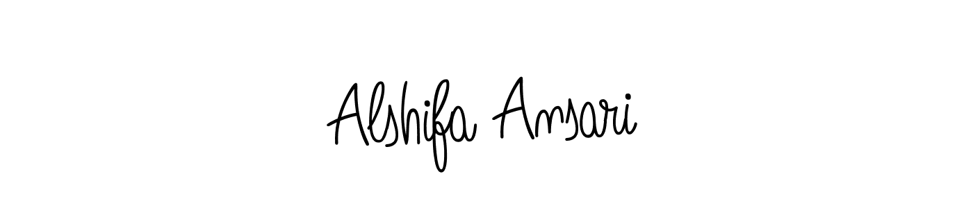 How to make Alshifa Ansari signature? Angelique-Rose-font-FFP is a professional autograph style. Create handwritten signature for Alshifa Ansari name. Alshifa Ansari signature style 5 images and pictures png