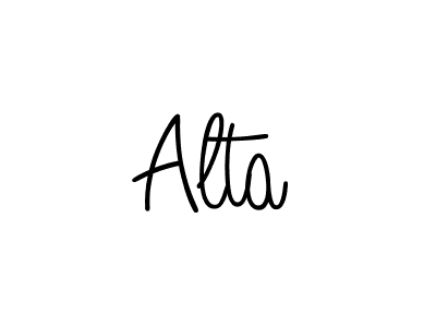 The best way (Angelique-Rose-font-FFP) to make a short signature is to pick only two or three words in your name. The name Alta include a total of six letters. For converting this name. Alta signature style 5 images and pictures png