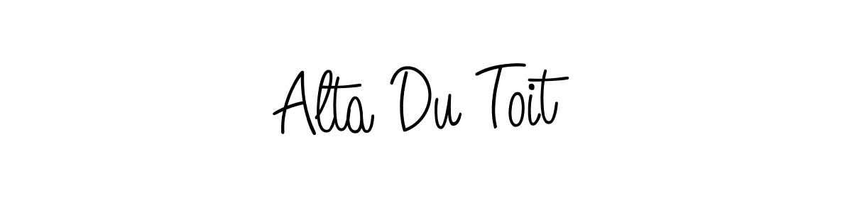 if you are searching for the best signature style for your name Alta Du Toit. so please give up your signature search. here we have designed multiple signature styles  using Angelique-Rose-font-FFP. Alta Du Toit signature style 5 images and pictures png