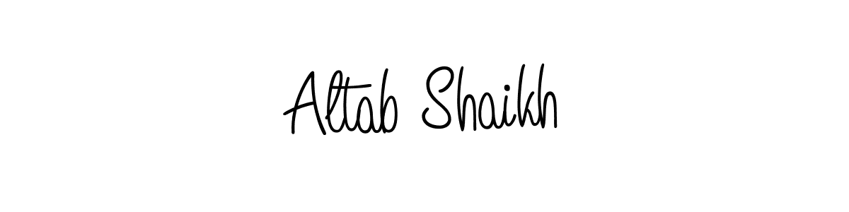 Check out images of Autograph of Altab Shaikh name. Actor Altab Shaikh Signature Style. Angelique-Rose-font-FFP is a professional sign style online. Altab Shaikh signature style 5 images and pictures png