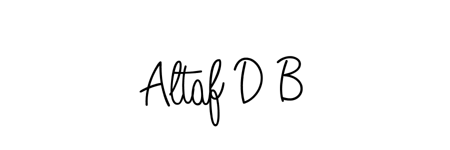 How to make Altaf D B name signature. Use Angelique-Rose-font-FFP style for creating short signs online. This is the latest handwritten sign. Altaf D B signature style 5 images and pictures png