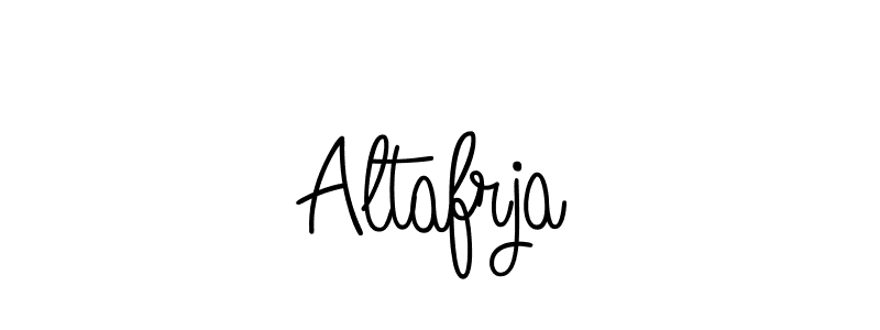 How to make Altafrja name signature. Use Angelique-Rose-font-FFP style for creating short signs online. This is the latest handwritten sign. Altafrja signature style 5 images and pictures png