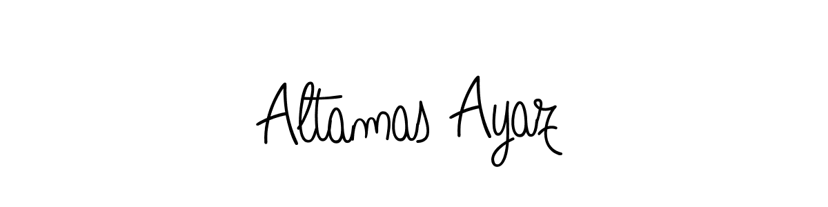 You should practise on your own different ways (Angelique-Rose-font-FFP) to write your name (Altamas Ayaz) in signature. don't let someone else do it for you. Altamas Ayaz signature style 5 images and pictures png