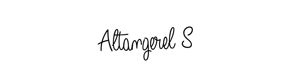 You should practise on your own different ways (Angelique-Rose-font-FFP) to write your name (Altangerel S) in signature. don't let someone else do it for you. Altangerel S signature style 5 images and pictures png