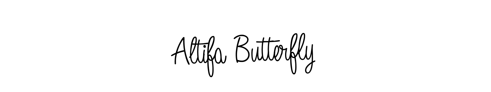 Altifa Butterfly stylish signature style. Best Handwritten Sign (Angelique-Rose-font-FFP) for my name. Handwritten Signature Collection Ideas for my name Altifa Butterfly. Altifa Butterfly signature style 5 images and pictures png