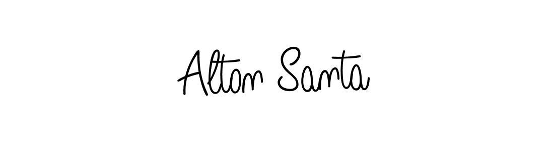 You should practise on your own different ways (Angelique-Rose-font-FFP) to write your name (Alton Santa) in signature. don't let someone else do it for you. Alton Santa signature style 5 images and pictures png