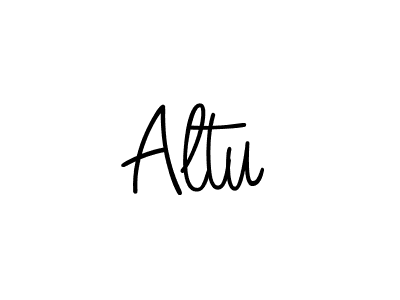 How to make Altu name signature. Use Angelique-Rose-font-FFP style for creating short signs online. This is the latest handwritten sign. Altu signature style 5 images and pictures png