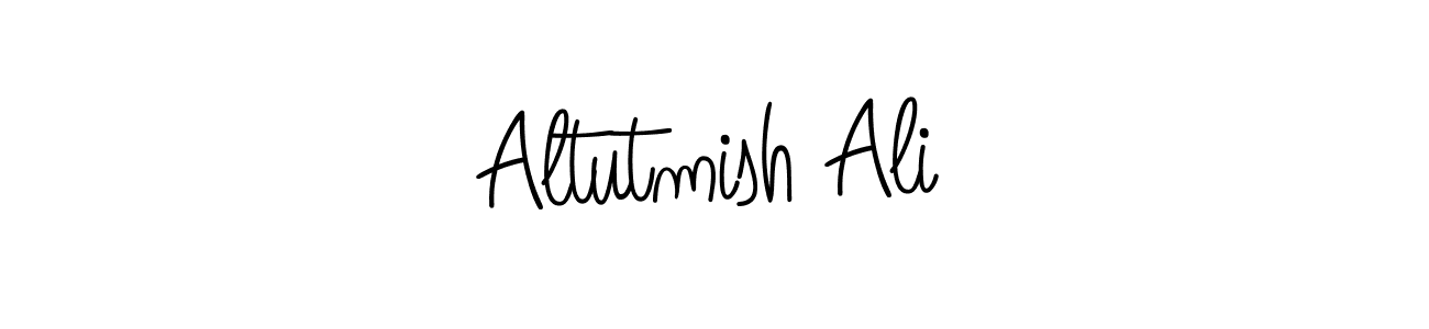 The best way (Angelique-Rose-font-FFP) to make a short signature is to pick only two or three words in your name. The name Altutmish Ali include a total of six letters. For converting this name. Altutmish Ali signature style 5 images and pictures png