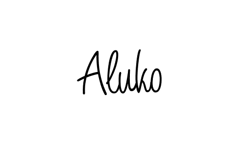 How to make Aluko name signature. Use Angelique-Rose-font-FFP style for creating short signs online. This is the latest handwritten sign. Aluko signature style 5 images and pictures png