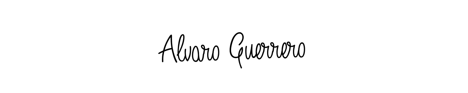 You should practise on your own different ways (Angelique-Rose-font-FFP) to write your name (Alvaro Guerrero) in signature. don't let someone else do it for you. Alvaro Guerrero signature style 5 images and pictures png