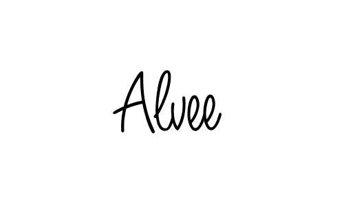 You should practise on your own different ways (Angelique-Rose-font-FFP) to write your name (Alvee) in signature. don't let someone else do it for you. Alvee signature style 5 images and pictures png