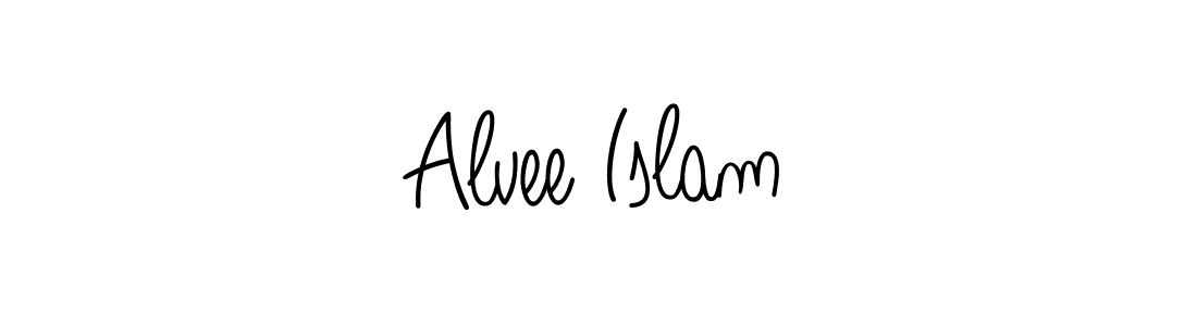 How to make Alvee Islam name signature. Use Angelique-Rose-font-FFP style for creating short signs online. This is the latest handwritten sign. Alvee Islam signature style 5 images and pictures png