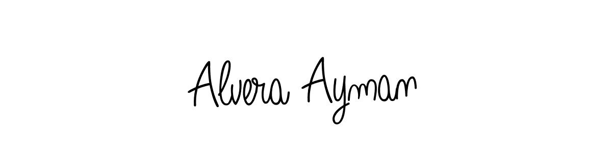 This is the best signature style for the Alvera Ayman name. Also you like these signature font (Angelique-Rose-font-FFP). Mix name signature. Alvera Ayman signature style 5 images and pictures png