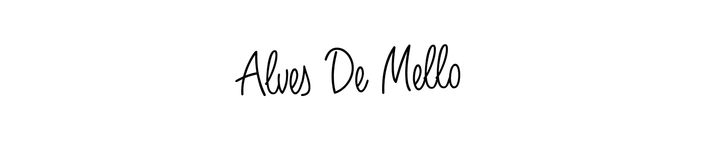 The best way (Angelique-Rose-font-FFP) to make a short signature is to pick only two or three words in your name. The name Alves De Mello include a total of six letters. For converting this name. Alves De Mello signature style 5 images and pictures png