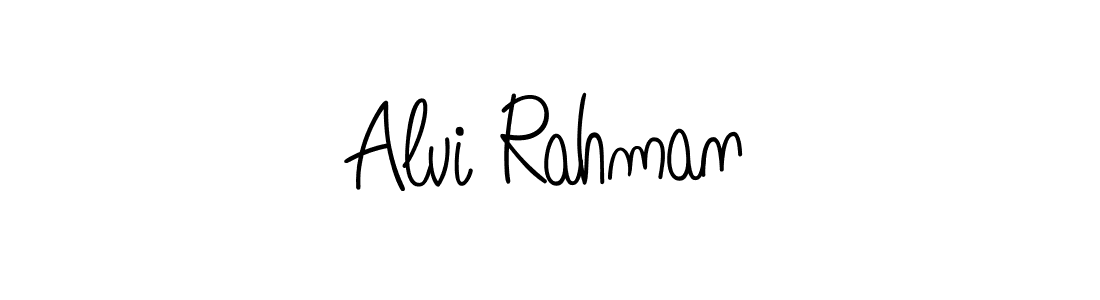 Make a beautiful signature design for name Alvi Rahman. With this signature (Angelique-Rose-font-FFP) style, you can create a handwritten signature for free. Alvi Rahman signature style 5 images and pictures png