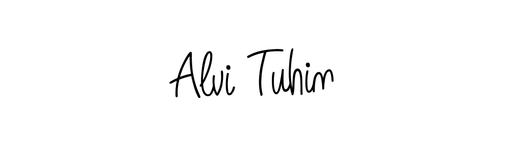 How to make Alvi Tuhin name signature. Use Angelique-Rose-font-FFP style for creating short signs online. This is the latest handwritten sign. Alvi Tuhin signature style 5 images and pictures png