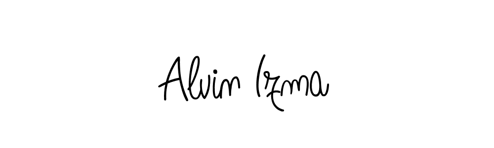 How to make Alvin Izma name signature. Use Angelique-Rose-font-FFP style for creating short signs online. This is the latest handwritten sign. Alvin Izma signature style 5 images and pictures png