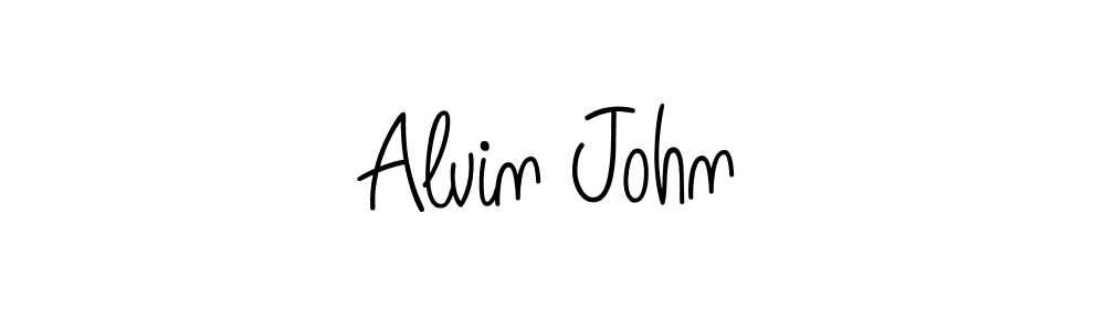 You should practise on your own different ways (Angelique-Rose-font-FFP) to write your name (Alvin John) in signature. don't let someone else do it for you. Alvin John signature style 5 images and pictures png