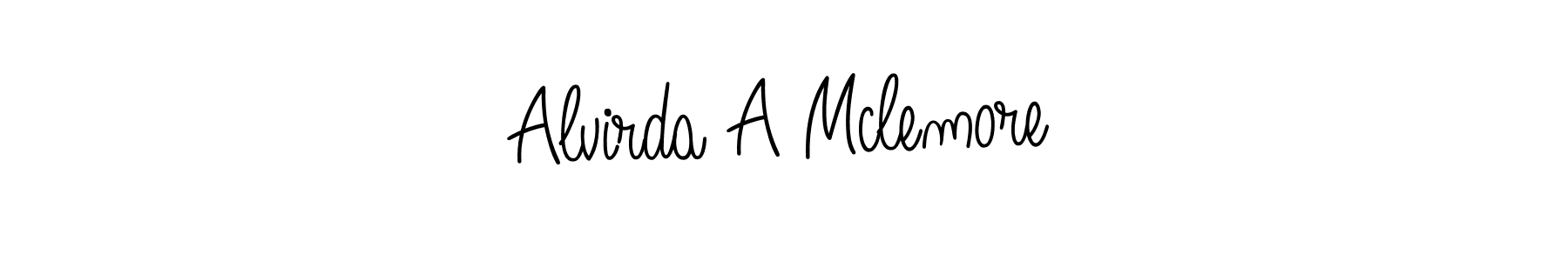 Design your own signature with our free online signature maker. With this signature software, you can create a handwritten (Angelique-Rose-font-FFP) signature for name Alvirda A Mclemore. Alvirda A Mclemore signature style 5 images and pictures png