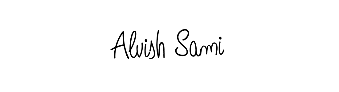 Use a signature maker to create a handwritten signature online. With this signature software, you can design (Angelique-Rose-font-FFP) your own signature for name Alvish Sami. Alvish Sami signature style 5 images and pictures png