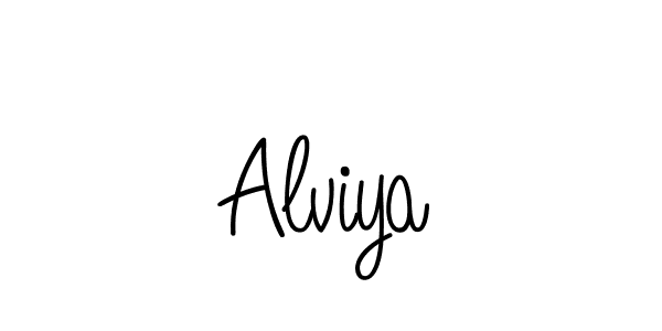 You should practise on your own different ways (Angelique-Rose-font-FFP) to write your name (Alviya) in signature. don't let someone else do it for you. Alviya signature style 5 images and pictures png