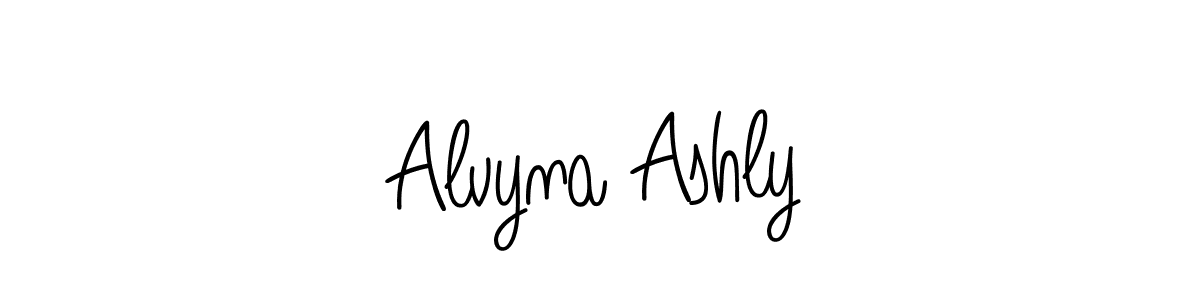 How to make Alvyna Ashly signature? Angelique-Rose-font-FFP is a professional autograph style. Create handwritten signature for Alvyna Ashly name. Alvyna Ashly signature style 5 images and pictures png