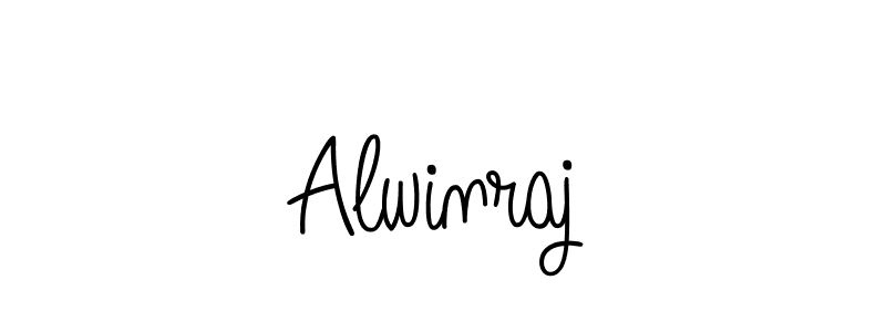 You should practise on your own different ways (Angelique-Rose-font-FFP) to write your name (Alwinraj) in signature. don't let someone else do it for you. Alwinraj signature style 5 images and pictures png