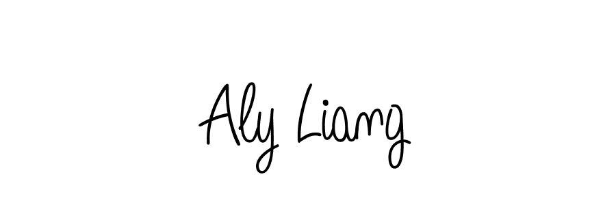 Best and Professional Signature Style for Aly Liang. Angelique-Rose-font-FFP Best Signature Style Collection. Aly Liang signature style 5 images and pictures png