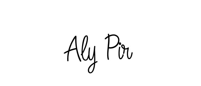 You should practise on your own different ways (Angelique-Rose-font-FFP) to write your name (Aly Pir) in signature. don't let someone else do it for you. Aly Pir signature style 5 images and pictures png