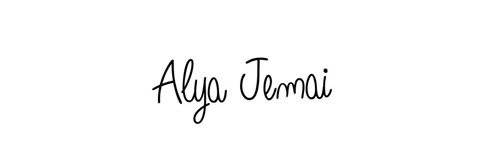 Alya Jemai stylish signature style. Best Handwritten Sign (Angelique-Rose-font-FFP) for my name. Handwritten Signature Collection Ideas for my name Alya Jemai. Alya Jemai signature style 5 images and pictures png